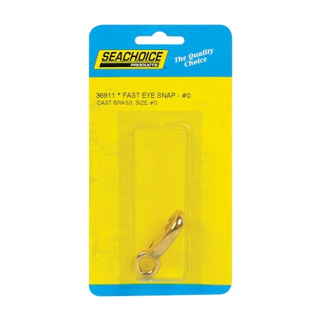 Seachoice Seachoice Polished Brass 2 in. L X 7/16 in. W Fast Eye Snap 1 pk 36911